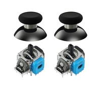 GuliKit Anti-Drift TMR Joysticks for PS4 DualShock Controller, Upgrade Replacement Kit with Long Life, Excellent Temperature Stability, Includes 2 Thumbstick Caps/Grips/Covers