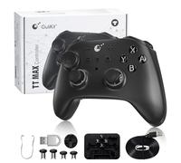 GuliKit TT MAX Wireless Controller für PC, Android, iOS, Switch 1/2 - A-B X-Y Tasten-Tausch, Magnet-Schwebemotor, TMR Joysticks, Aufweckfunktion und Abnehmbare 4 Metall-Rücktasten, Schwarz