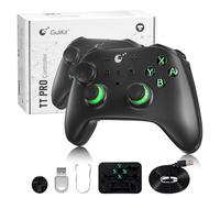 GuliKit TT PRO Wireless Controller für PC, Android, iOS, Switch 1/2 | 720° adjustable TMR joystick, with 950 mAh long-lasting battery, wake up function and 4 removable back buttons (black green)
