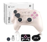 GuliKit TT Wireless Controller für PC, Android, iOS, Switch 1/2, TMR Joysticks, Aufweckfunktion und Abnehmbare 4 Metall-Rücktasten (Retro, TT PRO)