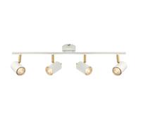 gull 4 lights bar spotlight in matt white and satin brass