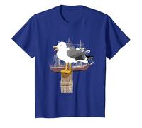 Gull, Seagull, Sailing Ship, Boat, Seafaring, T-Shirt, Youth, Royal Blue, 4T