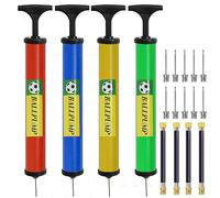 GULLAIIR Football pump, Portable Air Pump, Ball Pump Inflator Kit with Needle, Nozzle, Extension Hose for Football Basketball Water Polo Rugby Exercise Sports Ball Balloon (4X Pumps)