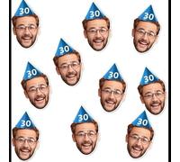 GULLAIR Custom Face Table Confetti - Fun and Unique Party Decoration - Includes Around 100 Mini Photo Cutouts - Ideal for Birthdays, Weddings, Hen & Stag Parties (60 Confetti Faces)