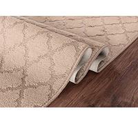 GULLAMBO Door Mat - Non Slip Door Mats Indoor Washable For Tiles Lino lamination Wood Flooring - Washable Front Door Mat Inside, Super Absorbent - Kitchen Door Mats Rugs (Beige Trellis, 80cm x 150cm)