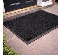 GULLAMBO Front Door Mats Outdoor, Heavy Duty Non Slip Dirt Defender Rubber Backed Entrance Mat for Indoor & Outside Use (Charcoal 40x60)