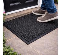 GULLAMBO Front Door Mats Outdoor, Heavy Duty Non Slip Dirt Defender Rubber Backed Entrance Mat for Indoor & Outside Use (Charcoal 40x60)