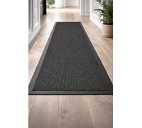 GULLAMBO Hallway Runner Grey Rug - Non Slip Kitchen Rugs for Kitchen, Stair & Doorway - Washable Rubber Backed Carpet Runner and Runner Rugs - Durable Indoor Floor mats for Home,