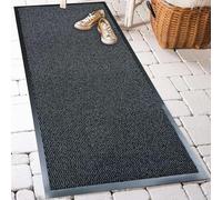 GULLAMBO Hallway Runner Grey Rug - Non Slip Kitchen Rugs for Kitchen, Stair & Doorway - Washable Rubber Backed Carpet Runner and Runner Rugs - Durable Indoor Floor mats for Home,