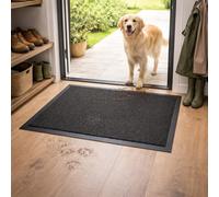GULLAMBO Indoor Door Mat, Dirt Trapper Barrier Mat, Non-Slip Washable Entrance Mat, Low Profile Absorbent for Hallway Office Kitchen, 40 x 60 cm, Anthracite