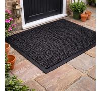 GULLAMBO Indoor Door Mat, Non-Slip Washable Front Door Dirt Trapper Entrance Mat, Rubber Backed, Low Profile Absorbent Floor Mats, 40 x 60 cm, Anthracite
