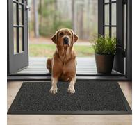 GULLAMBO Muddy Mats 80cm x 60cm Large Front Door Mat Non Slip Washable thin Indoor Mats,Rubber Backed Dirt Trapper Mats for Muddy Paw