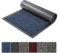 GULLAMBO Non Slip Door Mat - Indoor And Outdoor Door Mat -Kitchen And Office Use Mat, Super Soft Absorbent Multicolor Barrier Mat, Machine Washable Entrance Rug (50 x 80 cm, Blue)
