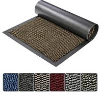 GULLAMBO Non Slip Door Mat - Indoor And Outdoor Door Mat -Kitchen And Office Use Mat, Super Soft Absorbent Multicolor Barrier Mat, Machine Washable Entrance Rug (50 x 80 cm, Brown)