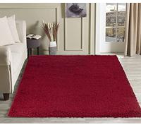 GULLAMBO Rugs Living Room - Easy to Clean Fluffy Area Rugs Lounge Bedroom, Hallway Office & Kitchen - Carpet Runner Large & Small OXFORD (45mm) (160x230cm, 912 Red)
