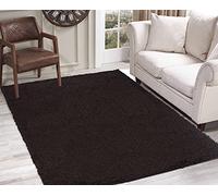 GULLAMBO Rugs Living Room - Easy to Clean Fluffy Area Rugs Lounge Bedroom, Hallway Office & Kitchen - Carpet Runner Large & Small OXFORD (45mm) (120x170cm, 912 Brown)