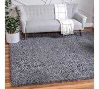 GULLAMBO Rugs Living Room - Easy to Clean Fluffy Area Rugs Lounge Bedroom, Hallway Office & Kitchen - Carpet Runner Large & Small OXFORD (45mm) (120x170cm, 912 Dark grey)