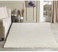GULLAMBO Rugs Living Room - Easy to Clean Fluffy Area Rugs Lounge Bedroom, Hallway Office & Kitchen - Carpet Runner Large & Small OXFORD (45mm) (120x170cm, 912 Ivory)