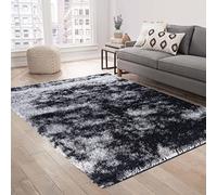 GULLAMBO Rugs Living Room Lounge - Easy to Clean Fluffy Area Rugs Bedroom, Office, Hallway & Kitchen - Bedroom Carpet Large & Small CALIFORNIA (50mm) (120x170cm, 610 Dark Grey)