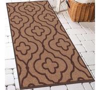 GULLAMBO Washable Door Mat - Non Slip Mat Wooden Floor - Front Door Mat Inside Door Mat, Super Absorbent Dirt Trapper - Kitchen Door Mat Hallway Runner Rugs (Club Beige, 67x220cm) (HV-4mm)