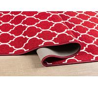 GULLAMBO Washable Indoor Door Mat - Non-Slip for Wooden Floor, Super Absorbent Dirt Trapper - Kitchen Hallway Runner Rug (67x220, Red)
