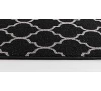 GULLAMBO Washable Non-Slip Door Mat - Super Absorbent Dirt Trapper for Indoor, Kitchen, Hallway - Runner Rug for Wooden Floor (80x300, Black)