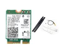 Gullermo 9560NGW WiFi Card with Antenna 1730Mbps Wireless AC 9560 2.4G+5G BT 5.0 802.11Ac M.2 CNVI 9560NGW Wireless Adapter A