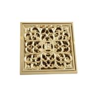 Gulley Grid Gold Color Brass Floor Drain Tile Insert Square Waste Grates Bathroom Shower Grate