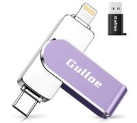 Gulloe 256GB Flash Drive Intended for iPhone, Memory Stick Storage for Photos and Videos Backup, Compatible with iPhone iPad Android PC, Plug and Play, No Application Required (Purple)