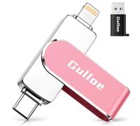 Gulloe 256GB Flash Drive Intended for iPhone, Memory Stick Storage for Photos and Videos Backup, Compatible with iPhone iPad Android PC, Plug and Play, No Application Required (Pink)