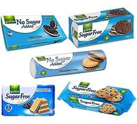 Gullon Choc Mix Pack x 5 - Chocolate Mixed Variety Selection (5 Pack) - Choco Chip, Twins Cocoa Sandwich, Dark Digestive, Chocolate Wafer, Chocolate Creme Sandwich.