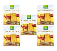 Gullon Cinnamon Crisps 470g | A Delicious Cinnamon Treat | Crispy Tea Biscuits Sprinkled With Sugar | Traditional Spain Cinnamon-Toasted Breakfast (Cinnamon Crisps 470g, 5 Pack)