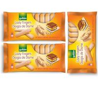 Gullon Lady Fingers Sponge Biscuits | Traditional Savoiardi Biscuits | Light & Crispy Sponge Fingers for Tiramisu, Trifles & Desserts | Imported from Spain | 200g pack of 6