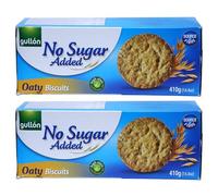 Gullon Oaty Biscuits 410g | No Sugar Added | Made With Oats & Source Of Fiber | Product Of Spain | High Oleic Sunflower Oil | Digestive Wholemeal Biscuits (Nas Oaty Biscuits 410g, 2 Pack)