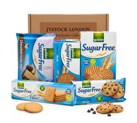 Gullón Sugar Free Biscuit & Wafer Gift Box Selection - Digestive, Shortbread, Choco Chip Cookies, Chocolate & Vanilla Wafers - No Added Sugar Snack Hamper - Jystock London Gift Box