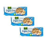Gullon Sugar Free Choco Chip Biscuits 125g | Source of Fibre | Product From Spain | Chocolate Chip Biscuits (Sugar Free Chip Choco 125g, 3 Pack)