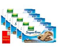 Gullon Sugar free Chocolate flavour Wafers 180g Multipack, Perfect for gifting for him & her, Healthy snacks on christmas, birthday with zamfoods nurtirion pack (2)