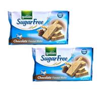 Gullon Sugar Free Chocolate Wafer 180g | Not A Reduced calorie Food | Kid Friendly Snack | Product From Spain | Healthy Twist To A Classical Taste (Sugar Free Chocolate Wafers 180g, 2 Pack)