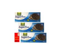 Gullon Sugar free Dark Choc Digestive Biscuits 270g, I Pack of 3 I perfect for gifting for him & her, diabetic friendly biscuits on christmas,