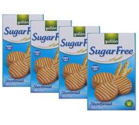 Gullon Sugar Free Shortbread Biscuits 330g, Vegan Diabetic Friendly | High in Fibre | Sugar Free Biscuits For Diabetics | Available for Hamper on Christmas, Mothers & Fathers Day (4 Packs)