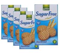 Gullon Sugar Free Shortbread Biscuits 330g, Vegan Diabetic Friendly | High in Fibre | Sugar Free Biscuits For Diabetics | Available for Hamper on Christmas, Mothers & Fathers Day (5 Packs)