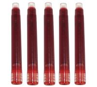 Gullor 25 PCS International Size Pen Ink Cartridge to Fit Jinhao Fountain Pens, RED, 5 Packs