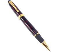Gullor 450 Rollerball Pen Chinese Red Lacquer Black Line - Dark Red and Golden