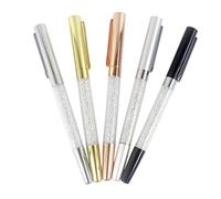 Gullor 5PCS Bling Bling Silm Crystal Diamond Gel Ink Roller Ball Pen, Black Ink, Style C