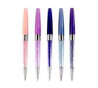 Gullor 5PCS Bling Bling Silm Crystal Diamond Retractable Ballpoint Pen - Style A