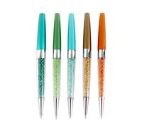 Gullor 5PCS Bling Bling Silm Crystal Diamond Retractable Ballpoint Pen - Style C