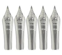 Gullor 5PCS Fountain Pen Nibs Fit Jinhao 159/450/750, Silver, Bent Nib