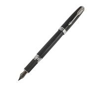 Gullor Advanced Jinhao 601 Black Fountain Pen with Silver Clip