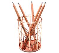 Gullor Desktop Pencil Holder Pencil Cup, Wire Metal, Rose Gold