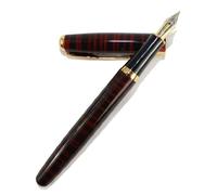 Gullor Executive Arrow Iridium Medium Nib Fountain Pen Baoer 388 Black and red stripes